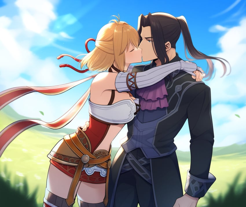 ai_generated brother_and_sister dunban_(xenoblade) fiora_(xenoblade) incest kissing