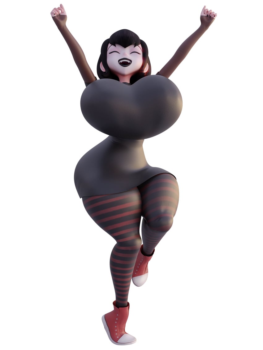 1female 1girls 3d 3d_(artwork) big_breasts breasts female female_focus female_only hotel_transylvania huge_breasts jpeg jumping large_breasts large_tits mavis_dracula shocking_(artist) shoes sneakers tagme vampire vampire_girl