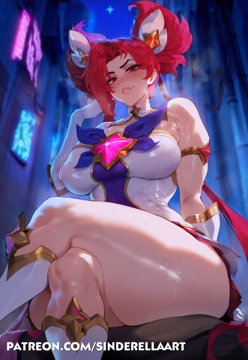 ai_generated big_breasts big_breasts breasts_bigger_than_head busty commission crossed_legs curvaceous female huge_breasts jinx_(league_of_legends) large_breasts league_of_legends patreon patreon_url patreon_username riot_games sinderellaart sitting star_guardian_jinx star_guardian_series tencent thick thick_legs thick_thighs video_game video_game_character video_games voluptuous voluptuous_female