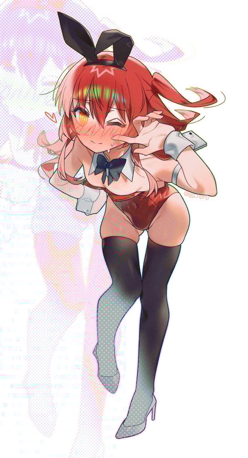 bocchi_the_rock! breasts bunny_ears bunny_girl bunnysuit kita_ikuyo