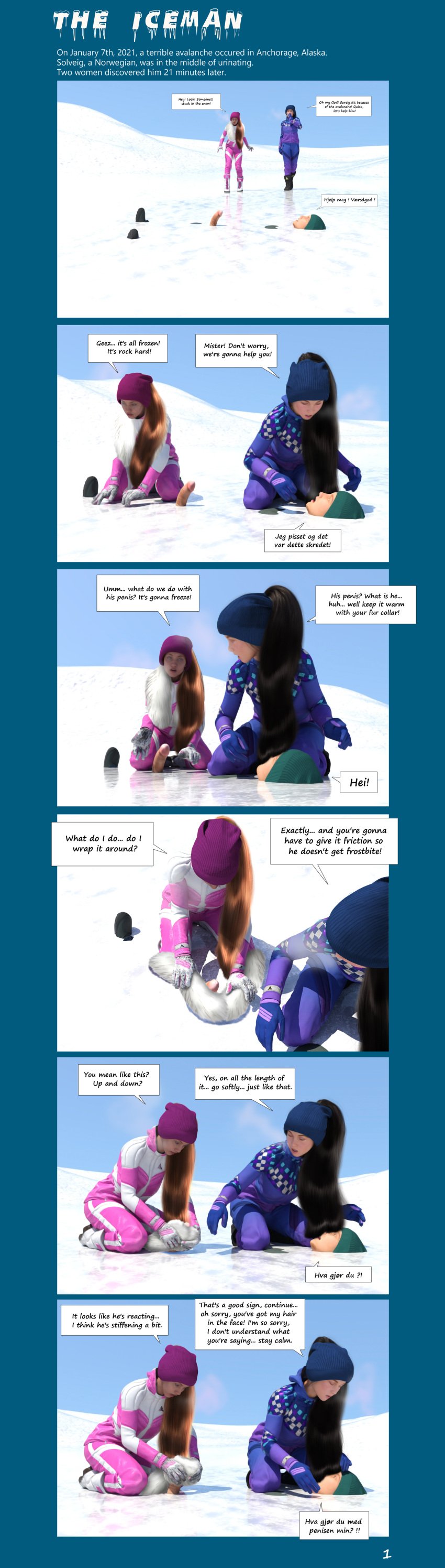 freezing fur_scarf hair_fetish hairjob hairjob_heaven ski_suit tickle_torture tickling