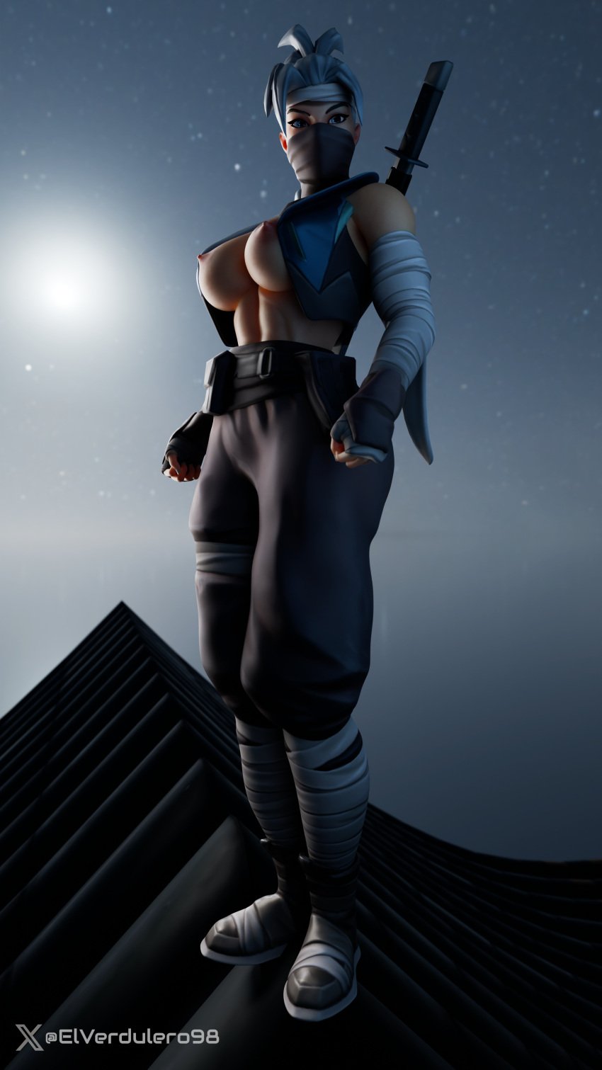 abs athletic_female breasts female_ninja fit_female fortnite kuno_(fortnite) kunoichi ninja