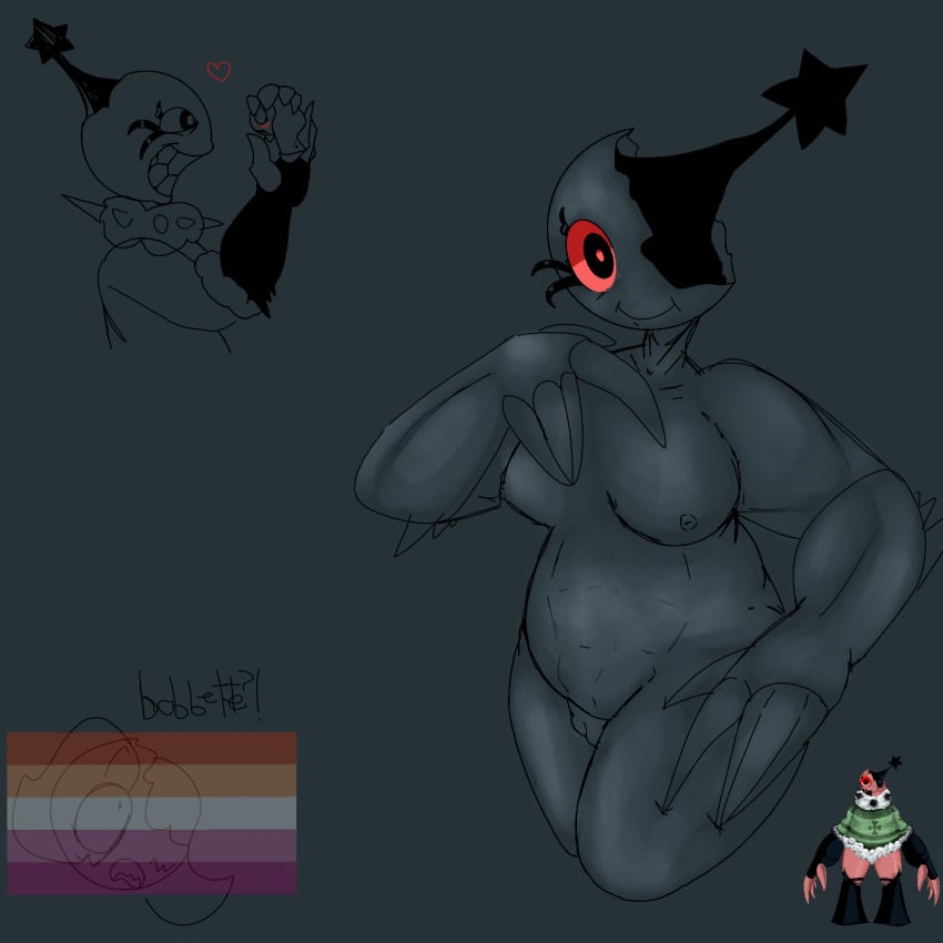 1girls blushcrunch_studio bobette_(dandy&#039;s_world) breasts dandy&#039;s_world dandys_world female female_focus female_only innie_pussy lesbian_flag lesbian_pride_colors pussy red_eyes roblox shucksfan tagme twisted_bobette_(dandy&#039;s_world)
