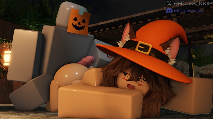 1boy 1girls 3d art ass blush blush_lines bottomless bottomless_female bottomless_male buttjob cat_ears catgirl color colored discord_(app) discord_logo discord_username dummy_(roblox) ears ears_up female furry_ears halloween hat image long_hair long_hair_female male miscom naked naked_female naked_male nude nude_female nude_male outside outside_sex penis penis_between_ass roblox roblox_avatar robloxian rubbing self_upload sex straight tease teasing topless topless_female topless_male twitter_username witch witch_hat