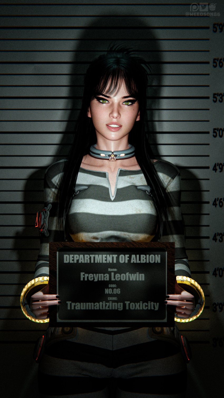 1girls 3d female female_only freyna_(the_first_descendant) prison solo the_first_descendant ultimate_freyna weedson86