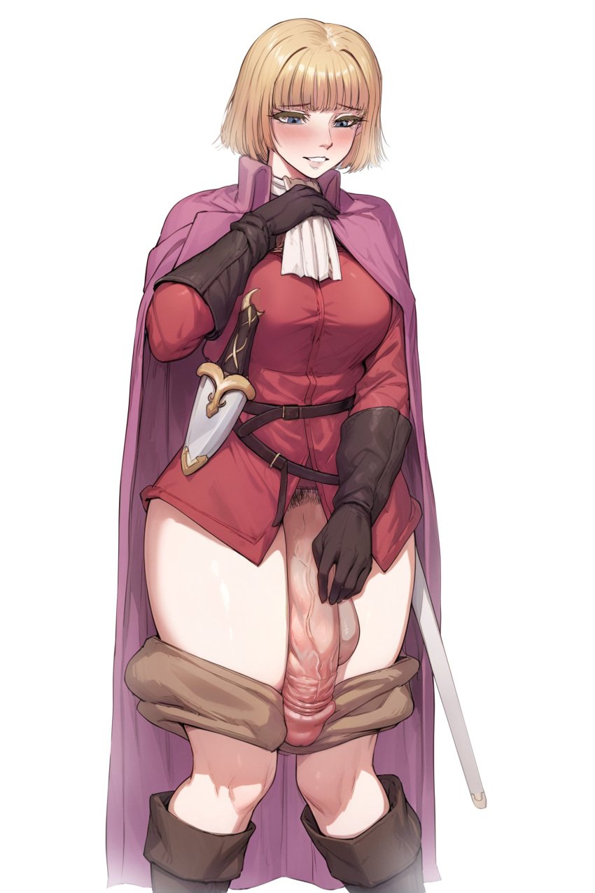 1futa absurd_res balls bangs berserk big_balls big_breasts big_penis blonde_futa blonde_hair blue_eyes blush bob_cut boots bottomless breasts breasts_out bubble cape child_bearing_hips clothed clothing comission commission curvaceous curves curvy curvy_figure curvy_hips curvy_thighs dangling_penis dickgirl erection exhibitionism exhibitionist farnese flaccid flaccid_penis flustered full-package_futa futa_only futanari gloves grin grinning hair hand_on_chest highres hips horny hourglass_figure huge_breasts huge_cock human hung hung_futa intersex knees large_breasts large_penis leather_boots leather_clothing leather_gloves lifting_clothing lifting_dress lifting_skirt light-skinned_futa light_skin long_penis mostly_clothed musk musk_clouds musky musky_balls musky_cock nervous nipples otik pants_down partially_clothed penis penis_out precum precum_bubble revealing_clothes round_balls round_breasts shiny_skin shiny_thighs smile smiling solo standing steam steamy_breath steamy_penis sweating sweaty sweaty_thighs thick_thighs thighs veiny_penis white_background wide_hips