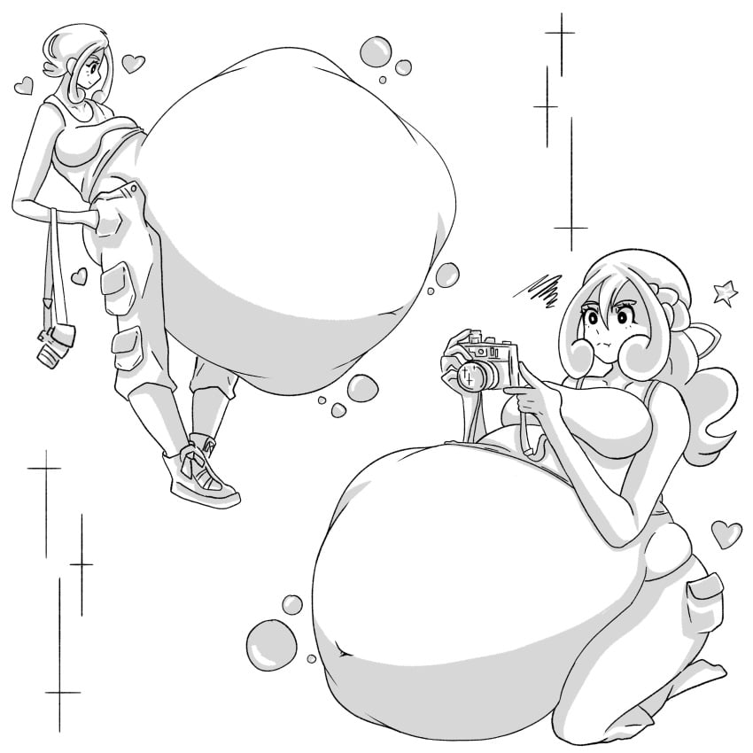 blueb140 pokemon tagme uncolored viola_(pokemon) vore vore_belly