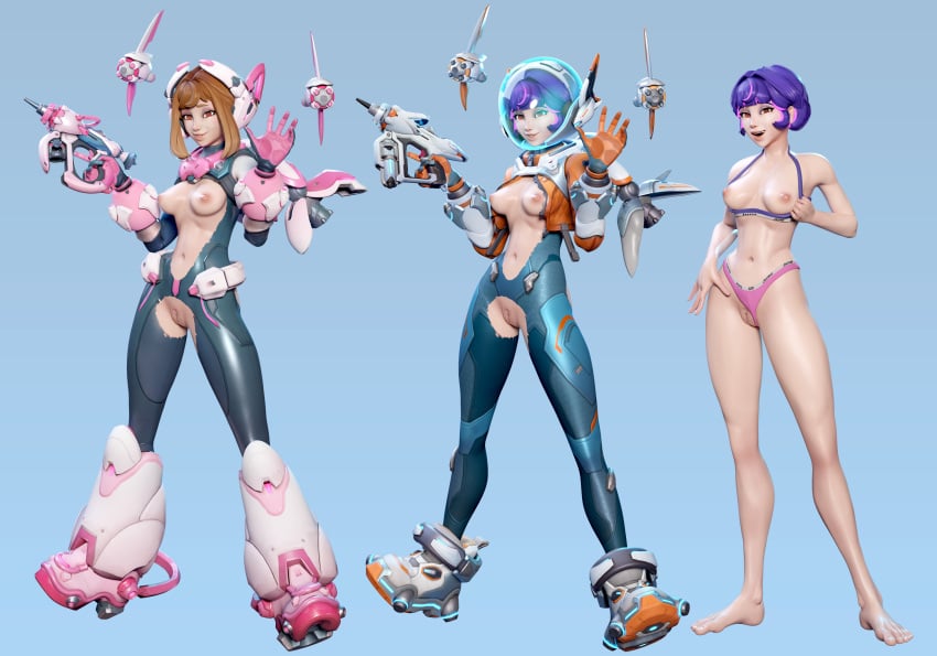 1girls 3d absurd_res bikini blender blender_(software) blender_eevee blizzard_entertainment brown_hair curvy curvy_figure dzooworks female female_focus female_only highres holding_object juno_(overwatch) ochako_uraraka overwatch overwatch_2 pale-skinned_female pale_skin partially_clothed purple_hair red_eyes showing_off small_breasts thick_thighs uravity_juno video_games