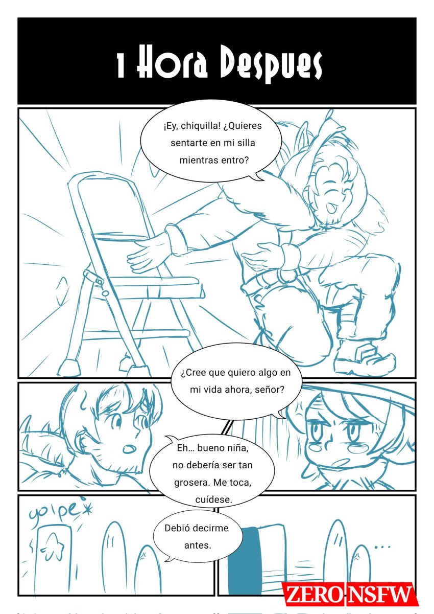 beowulf_(skullgirls) doujin female human male manga_page skullgirls spanish spanish_dialogue spanish_text umbrella_(skullgirls) video_games wip zerohe_art_blue