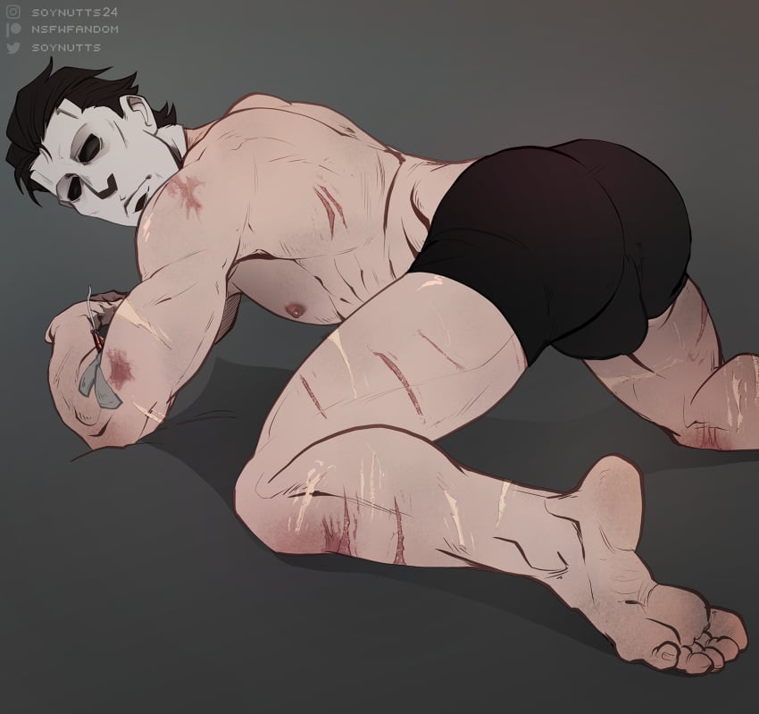 bara bulge halloween halloween_(series) male male_nipples male_only manly mask masked michael_myers muscular_male nipples soynutts underwear