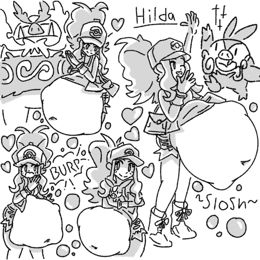 blueb140 emboar hilda_(pokemon) pignite pokemon tagme tepig vore vore_belly