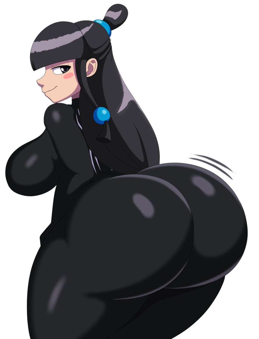 1girls asian asian_female ass big_ass big_breasts bottom_heavy breasts bubble_butt dat_ass fat_ass female female_only gyakuten_saiban huge_ass large_ass looking_at_viewer looking_back marvel marvel_comics massive_ass maya_fey mechspazer paag png solo spider-man_(series) symbiote thick_ass thick_thighs thunder_thighs white_background wide_hips