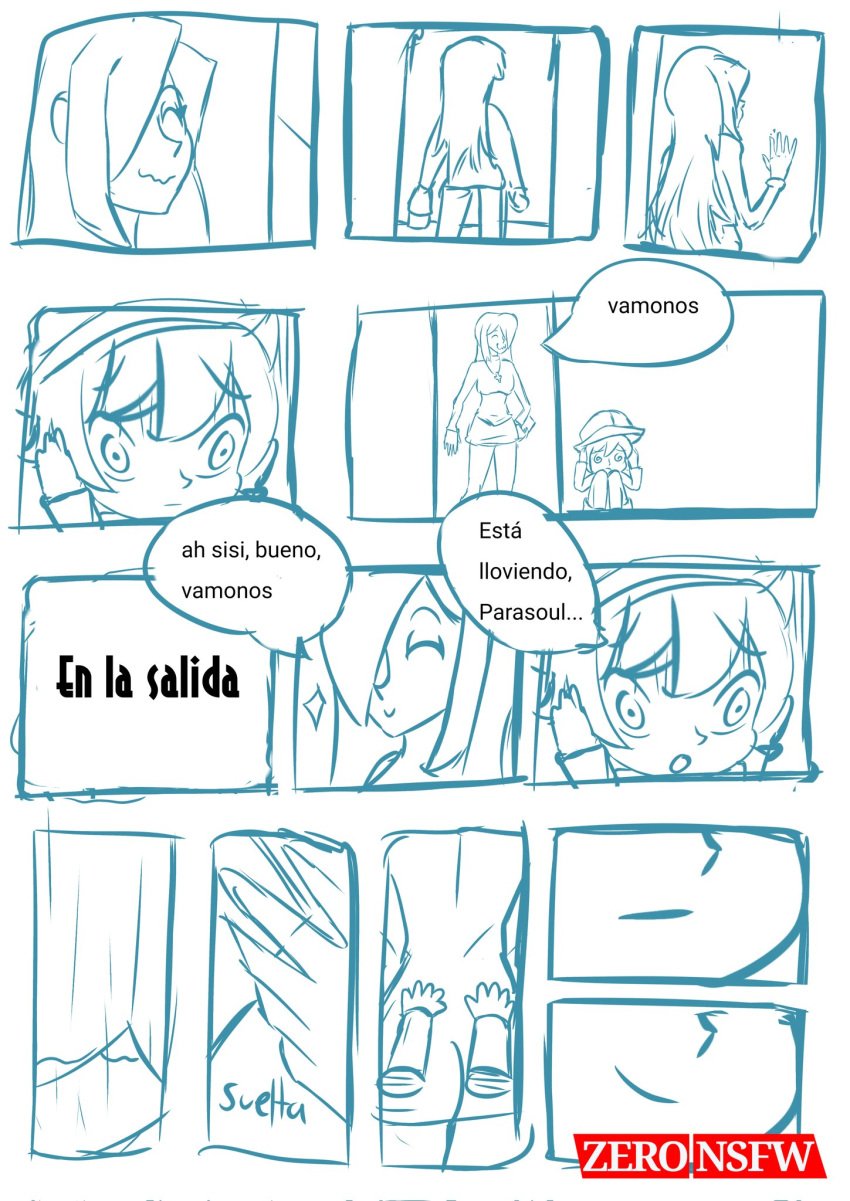 doujin female human manga_page parasoul sisters skullgirls spanish spanish_dialogue spanish_text umbrella_(skullgirls) video_games wip zerohe_art_blue