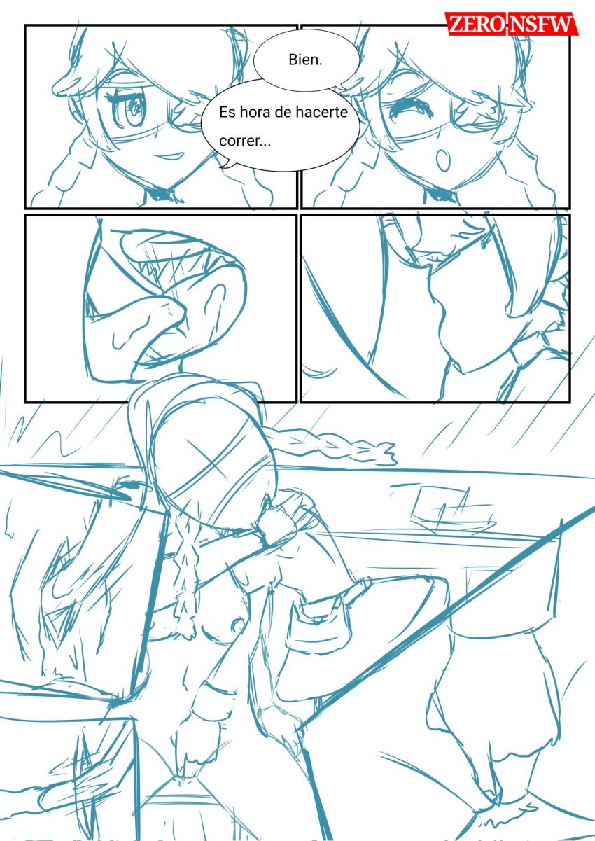 annie_(skullgirls) doujin female fingering human kissing manga_page nude nude_female parasoul skullgirls spanish spanish_dialogue spanish_text video_games wip yuri zerohe_art_blue