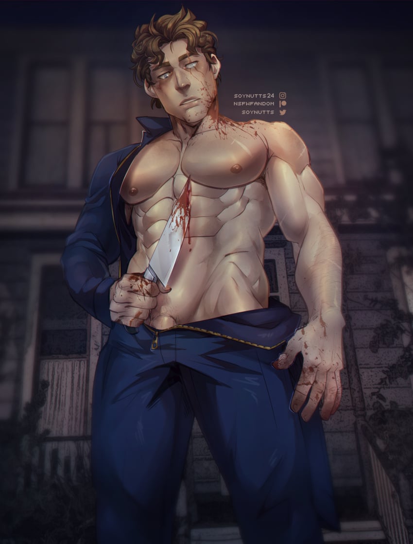 bara bulge clothing halloween halloween_(series) male male_only manly michael_myers muscular_male penis soynutts