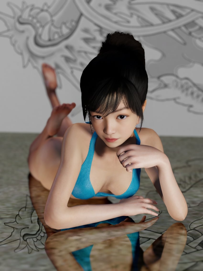 1girls asian asian_female ryuu_ga_gotoku sawamura_haruka sole_female testitou underwear