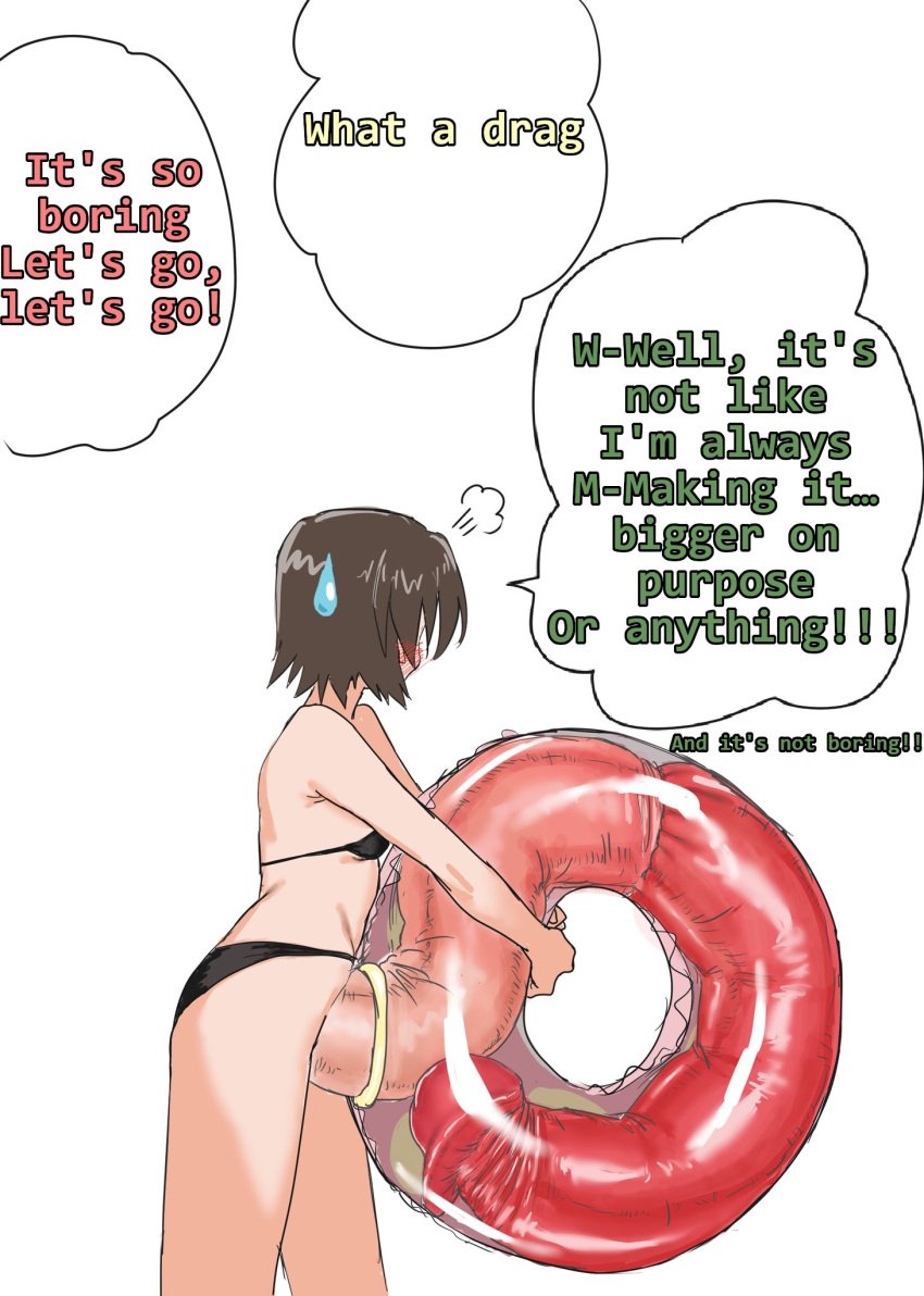 1futa bikini futanari hidden_penis huge_cock hyper hyper_penis penis_bigger_than_body penis_longer_than_knee ppopopere tagme talking text