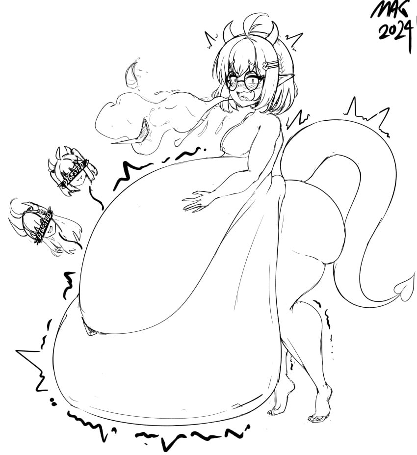 ass belly big_ass big_belly big_butt brother brother_pred bubble_ass bubble_butt burp burping dat_ass demon demon_boy demon_girl demon_horns demon_tail digesting digestion double_belly female_prey femboy femboy_pred glasses hair_ornament huge_ass huge_belly implied_death magchan man_boobs moobs multiple_prey naked naked_male nude nude_male original original_character original_characters siblings sister_prey sisters sisters_prey trap trap_pred vore weight_gain