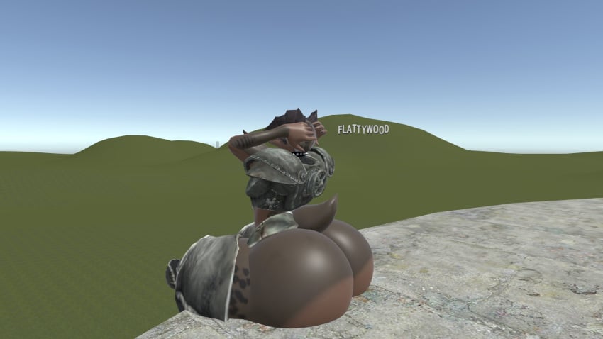 16:9 anthro ass ass_focus bubble_butt deathclaw fallout garry's_mod gm_flatgrass huge_ass power_armor power_armor_(fallout) tagme vr vrchat vrchat_avatar