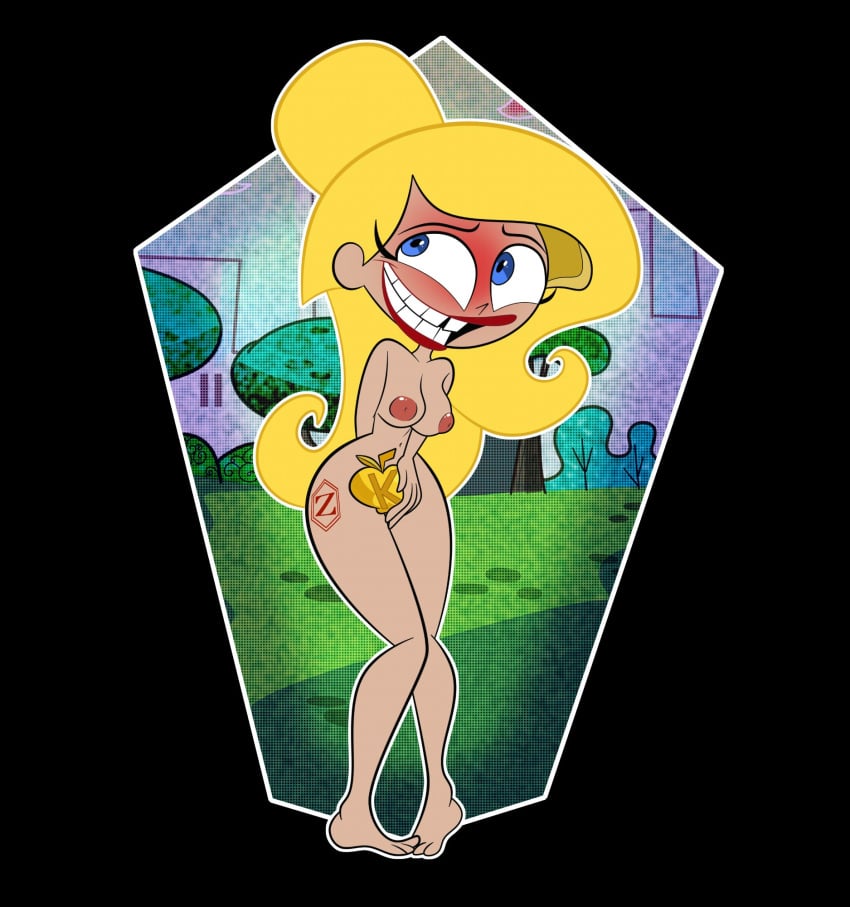 1girls breasts covering embarrassed eris_(billy_and_mandy) female nude tagme the_grim_adventures_of_billy_and_mandy zarnacius