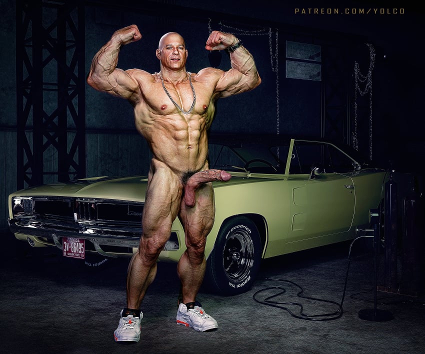 bald bald_male bald_man confident confident_male confidently_naked dominic_toretto erect erection fast_and_furious_(franchise) flexing flexing_arms flexing_both_biceps macho male male_focus male_nudity male_only manly masculine masculine_man masculinity muscular muscular_male naked naked_male nude nude_male prideful proud proud_of_his_cock pubic_hair sneakers solo solo_male the_fast_and_the_furious_(2001) tough_guy veins veiny veiny_muscles veiny_penis wristwatch yolco