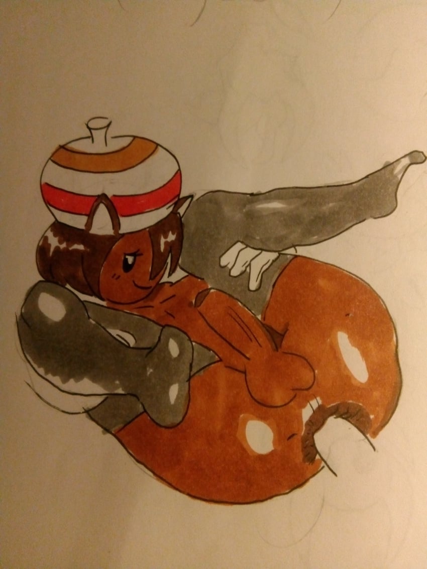 animal_ears ass azel_(meow_fuck) balls drawn femboy mario_(series) meow_fuck new_super_mario_bros._u nintendo power_up power_up_girl super_acorn trap