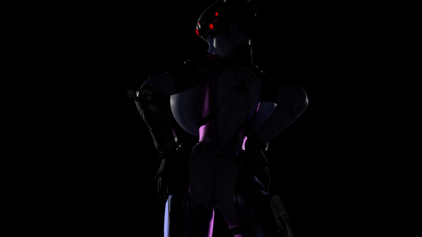 3d backboob blender blizzard_entertainment dark_image huge_breasts large_ass looking_back overwatch widowmaker zccblp