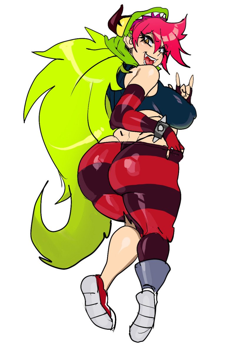 1girls alternate_breast_size ass ass_focus asymmetrical_clothes bedroom_eyes big_ass big_breasts bracelet breasts bubble_ass bubble_butt cartoon_network dat_ass demencia_(villainous) devil_horns elbow_gloves female female_focus footwear gigantic_ass green_hair hand_in_pants hood huge_ass huge_breasts inviting_to_sex long_hair looking_at_viewer looking_back maniacpaint multicolored_hair nipple_bulge open_mouth pink_hair presenting presenting_hindquarters red_hair ripped_clothing seductive seductive_eyes seductive_look seductive_smile side_boob sideboob solo solo_female spiked_bracelet stockings thick_ass thick_thighs thong tongue tongue_out undressing very_long_hair villainous visible_underwear wide_hips yellow_eyes yellow_hair zipper