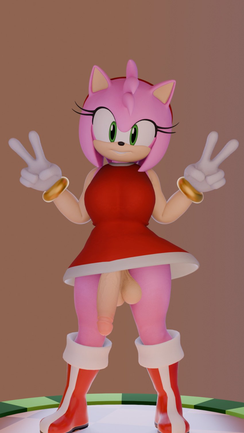 1futa 3d 3d_(artwork) amy_rose anthro bottomless bottomless_futanari cock_and_balls furry futanari penis presenting_penis sonic_(series) sonic_the_hedgehog_(series) tagme twintails3d