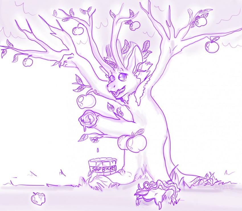 animate_inanimate apple apples ashwolves5 male sap transformation tree