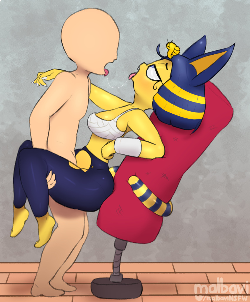 1boy 1girls absurd_res ahegao ambiguous_penetration animal_crossing ankha anonymous_male anthro anthro_penetrated bra breasts clothed clothed/nude clothed_female_nude_male clothing duo eyeless_male eyeliner faceless_male feline female french_kissing fur furry gym gym_clothing half-closed_eyes hi_res human human_on_anthro human_penetrating human_penetrating_anthro interspecies kissing leggings legwear long_nails makeup malbavi male male_human/female_anthro male_on_anthro mammal nails nintendo nude penetration punching_bag saliva sex sports_bra straight sweatband teeth text tight_clothing tights tongue tongue_out underwear url video_games watermark wide_hips