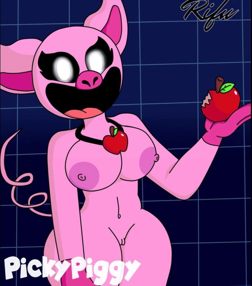 1girls anthro big_ass big_breasts big_butt big_hips breasts breasts_out critters_(poppy_playtime) domestic_pig female female_focus female_only furry_only hips no_humans picky_piggy_(poppy_playtime) pickypiggy pig poppy_playtime poppy_playtime_(chapter_3) simple_background simple_shading smiling_critters