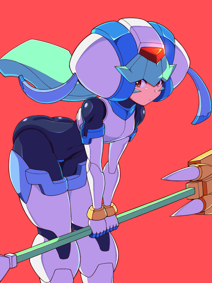 1girls ass bent_over bodysuit mega_man mega_man_zx mega_man_zx_advent noburockman pandora_(mega_man)