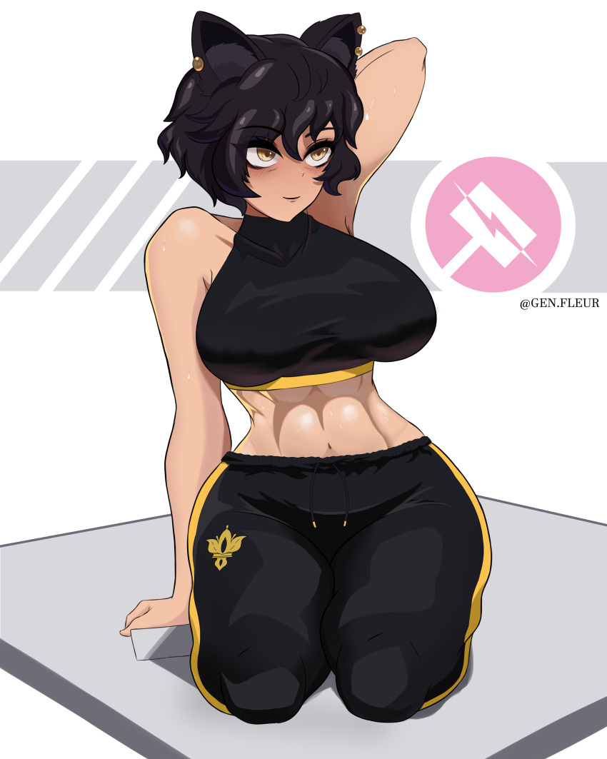 big_ass big_breasts big_butt clothed clothed_female clothing female female_focus female_only genfleur0108 kali_belladonna rwby solo solo_female solo_focus tagme