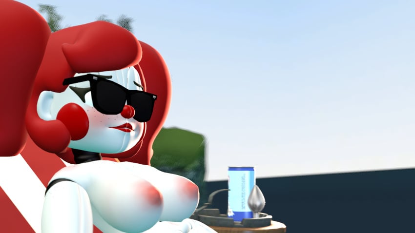 3d 3d_model baby_(fnafsl) beach breasts circus_baby circus_baby_(fnaf) clown_girl female female_only five_nights_at_freddy's five_nights_at_freddy's:_sister_location fnaf loverofmemes scottgames self_upload sfm sister_location so87baby summer_of_87_baby