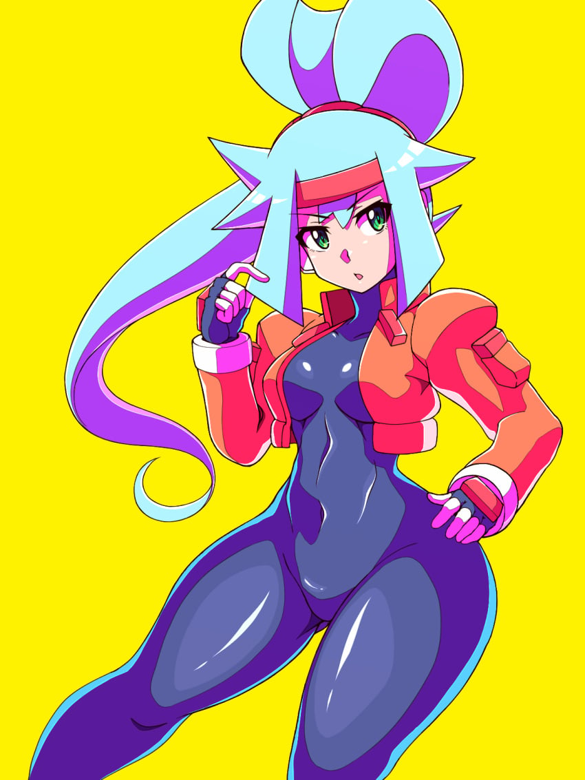 1girls ashe_(megaman_zx) bodysuit mega_man mega_man_zx_advent noburockman thighs