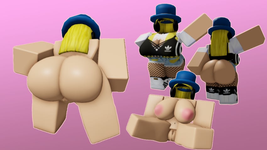 1girls 3d 3d_(artwork) areolae ass big_ass big_breasts breasts ninjashyper2 nude_female pussy roblox roblox_avatar robloxian self_upload tagme yellow_hair