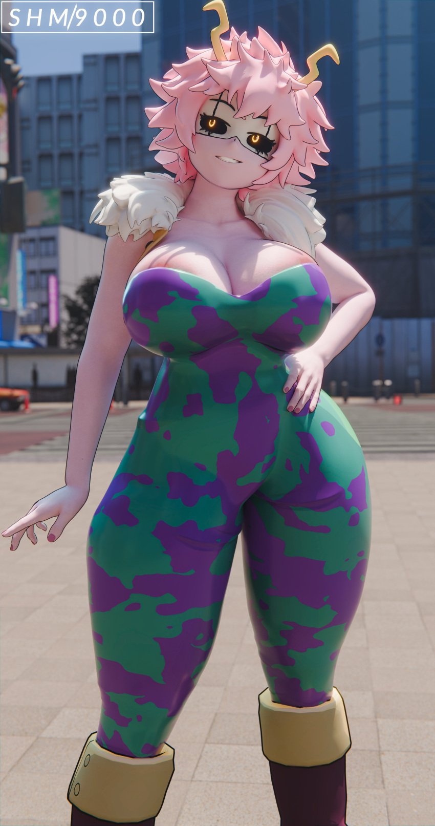 1girls 3d absurd_res alternate_breast_size artist_name bare_shoulders big_breasts black_sclera blurry_background bodysuit boots breasts building camo_print city clenched_teeth clothing collarbone cropped_jacket curvy domino_mask female female_focus female_only fortnite fur_trim hand_on_hip hero_outfit_(mha) hips horn human jacket large_breasts looking_to_the_side makeup messy_hair mina_ashido mod modded my_hero_academia nail_polish outside parted_lips pink_hair pink_nails pink_skin pinup shiny_skin short_hair sleeveless sleeveless_jacket smirk solo solo_female superhentaimaster9000 teeth thick_thighs thighs voluptuous watermark wide_hips yellow_eyes