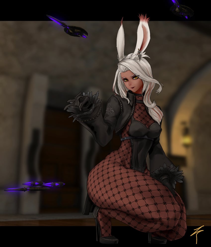 1girls alternate_version_at_source alternate_version_available bunny_ears female female_only final_fantasy_xiv viera ztyoho