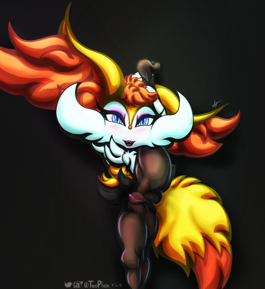 1girls 2019 absurd_res anthro ass blush braixen canine dated female flexible fox fur furry hi_res inner_ear_fluff looking_at_viewer mammal nintendo nude open_mouth original_character pokémon_(species) pokemon pokemon_(species) pokemon_xy presenting presenting_pussy pussy simple_background smile splits spread_legs spreading stretching tacophox thick_thighs tuft video_games watermark wide_hips yoga