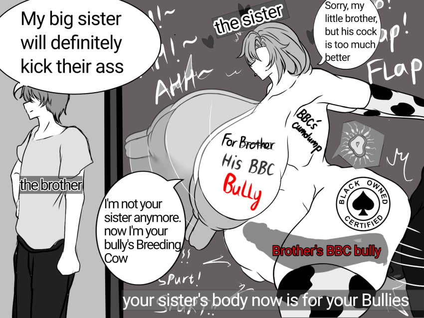 1boy 1boy1girl 1girls 2boys age_difference annoyed arm_pull ass ass_bigger_than_head big_belly bimbo black_body blacked body_writing bouncing_breasts brat bully chubby chubby_female cinthya!!(r18) cow_print_armwear cow_print_thighhighs cucked_by_bully cuckold cuckolding curvy curvy_female curvy_figure dark-skinned_male dark_skin dmca domination english_text fat_ass female from_behind functionally_nude_female gigantic_breasts horny_female huge_ass huge_balls huge_cock lucky_bastard male moaning naked nipples nude older_female original_character plump prison_guard_position qos_tattoo queen_of_spades raceplay racism rape rough_sex sagging_breasts saggy_breasts sex short_male sister sisterly_cuckold slave slavegirl small_dom_big_sub small_penis_humiliation sperm_meets_ovum tattoo text thick thick_ass thick_thighs unaware_cuckold uncensored