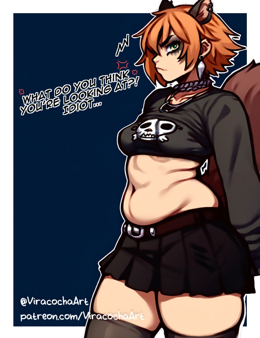 ai_assisted ai_generated digital_drawing_(artwork) emo furry furry_female heroine marvel marvel_comics marvel_rivals obese_female pillow_shading squirrel squirrel_girl squirrel_girl_(marvel) squirrel_girl_(marvel_rivals) squirrel_tail viracochaart