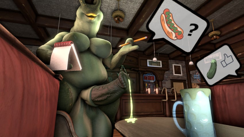 1futa 3d animal_genitalia animal_penis anthro balls big_balls big_breasts big_penis bodily_fluids breasts cum cum_dripping cum_dripping_from_penis cum_in_container dialogue dialogue_box equine_genitalia equine_penis erection futa_only futanari gastropod genitals green_balls green_cum green_nipples green_penis green_skin gynomorph herm huge_balls huge_breasts huge_cock intersex mug nerdes_fm nipples nude nude_anthro nude_gynomorph nude_intersex penis sfm slug slug_(wattchewant) source_filmmaker thick_thighs waitress wide_hips