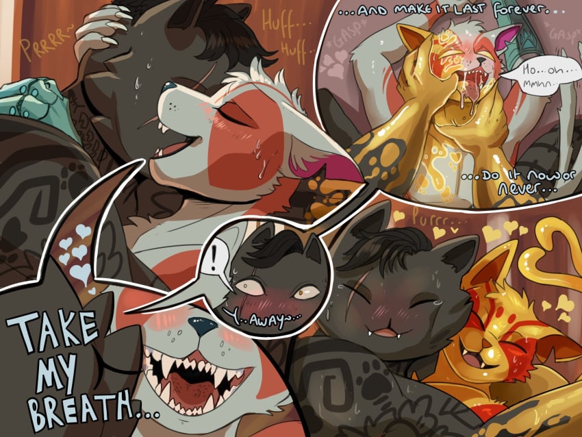 4:3 anthro anthro_on_anthro bedroom bedroom_eyes bedroom_sex blush blush_lines bodily_fluids crying domestic_cat dripping duo duo_focus ear_scar english_text epic_games felid feline felis finger_in_mouth fortnite group hi_res hug hugging_another imperatorcaesar male male/male male_penetrated male_penetrating male_penetrating_male mammal meowdas meowdas_(shadow) moan narrowed_eyes nyanja_(fortnite) penetration romantic romantic_ambiance saliva saliva_drip scar seductive sex surprise sweat sweatdrop tattoo tears tears_of_joy teeth_showing text tongue whispering