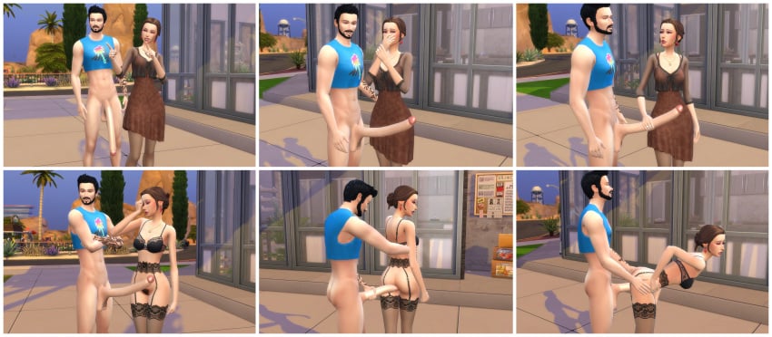 1boy 1boy1girl 1girls clothed_female clothed_female_nude_male couple female female_clothed male male/female male_penetrating_female matrixsims naked_male penis penis_awe penis_grab penis_in_ass sex sex_from_behind sims4 the_sims_4