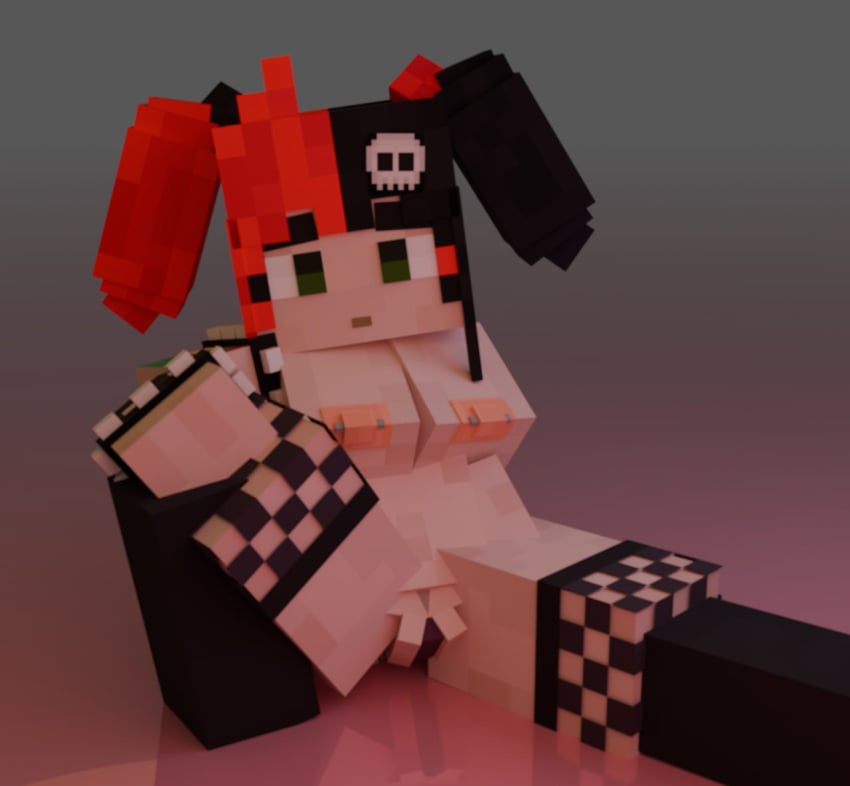 black_hair emo mine-imator minecraft pussy red_hair tired_eyes