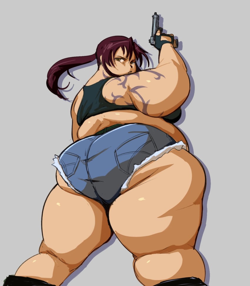 big_ass black_lagoon fat_ass obese rebecca__lee revy_(character) softon ssbbw