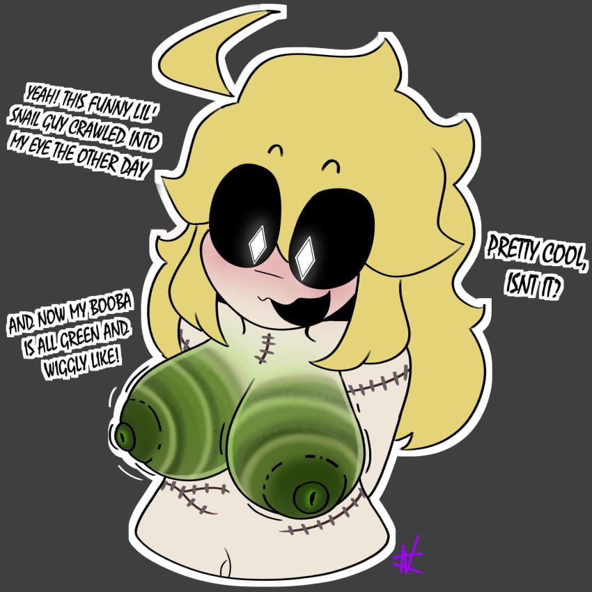 blonde_hair breasts dialogue fouggie parasite sara_wickers yaboifoglet