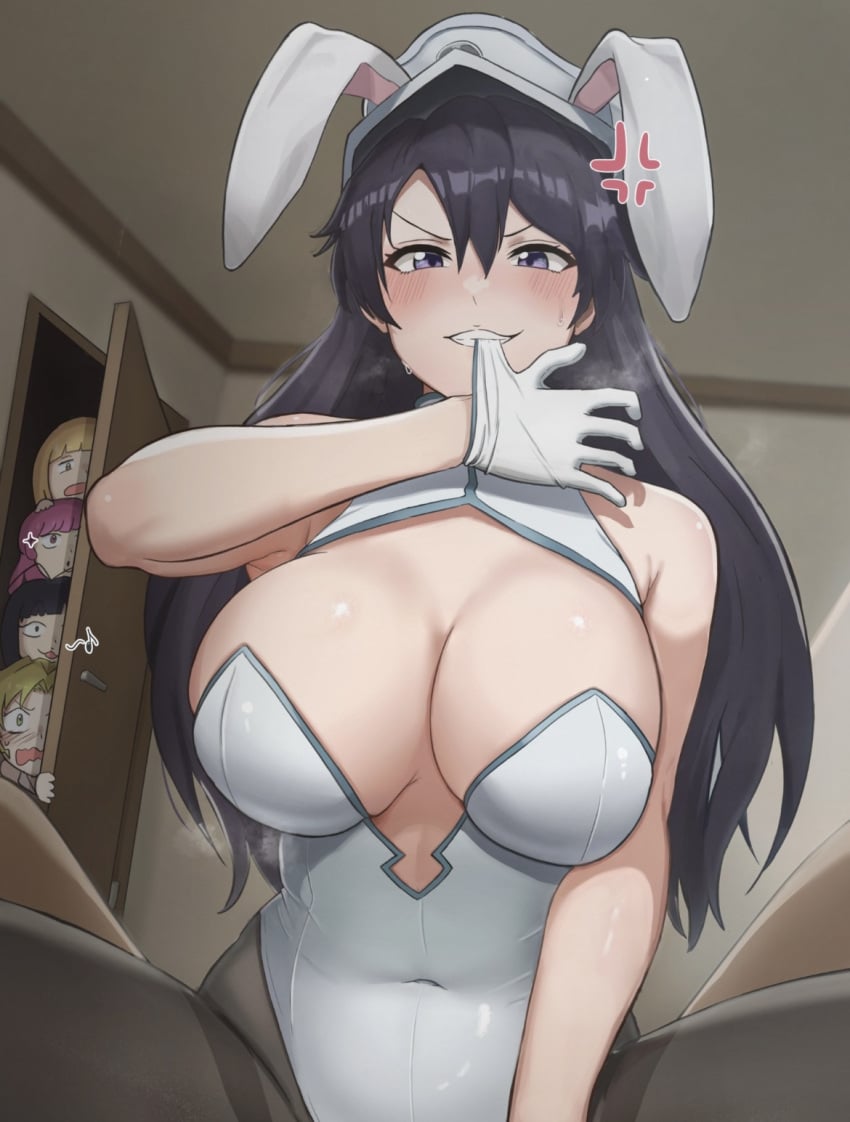 bambietta_basterbine big_ass big_breasts black_hair bleach:_the_thousand-year_blood_war bunny_ears bunny_girl gloves mommy quincy_(bleach)