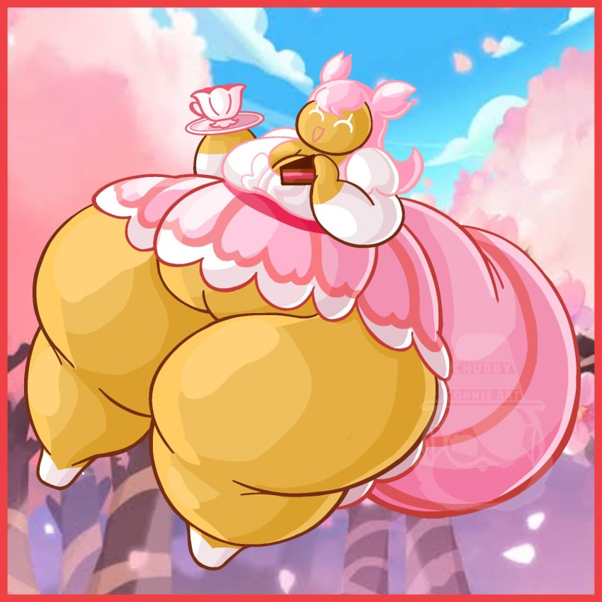 cherry_blossom_cookie chubbyconnieart cookie_run overweight tagme weight_gain